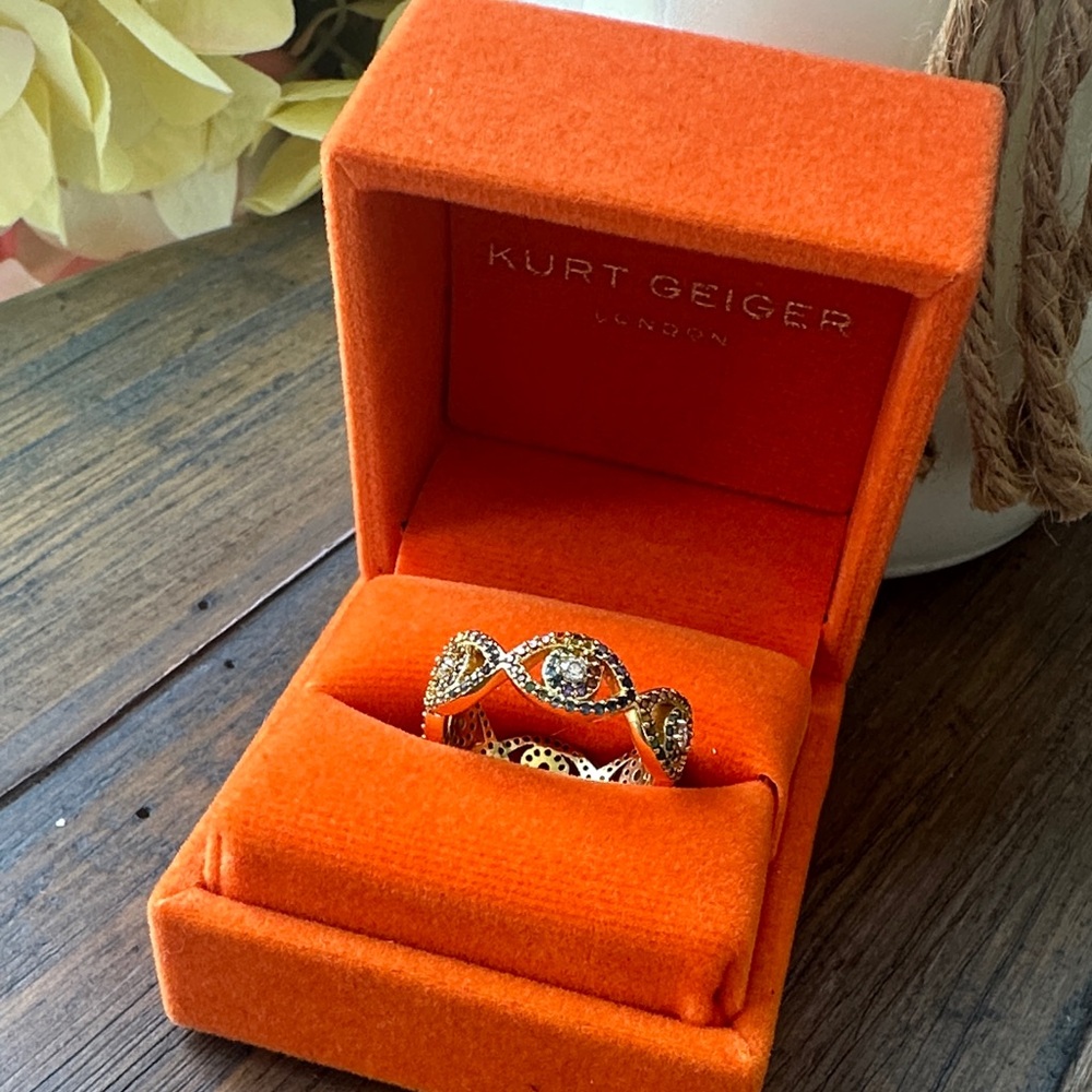 Kurt Geiger Gold Women's Ring with Silver Accents